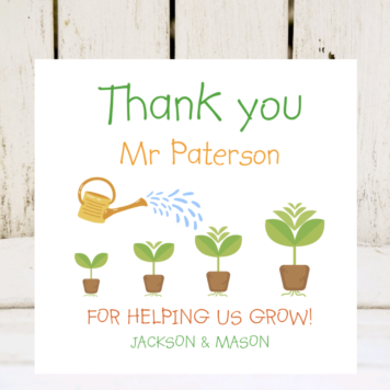 Personalised Teacher Card
