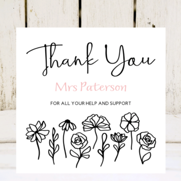 Personalised Thank You Card