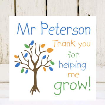 Personalised Teacher Card
