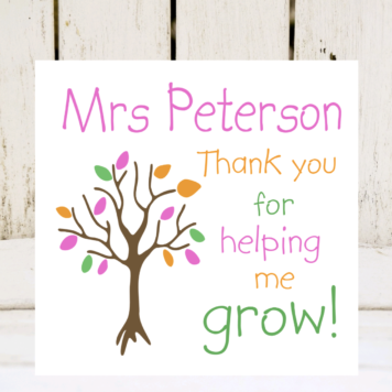 Personalised Teacher Card